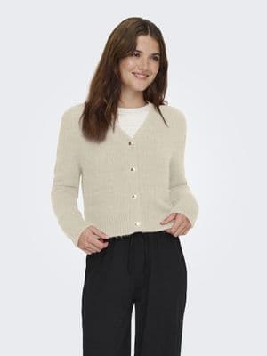 ONLY Maggie Life LS V-Neck Cardigan | Birch
