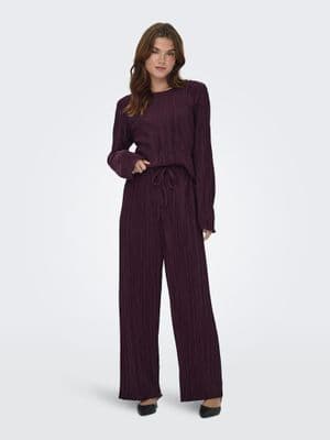 ONLY Pery String Long Pant  | Wine