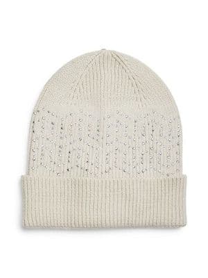 Pieces Nasmine Sequins Beanie Hat  | Whitecap