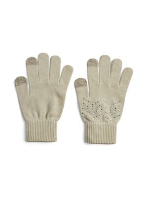 Pieces Nasmine Sequins Gloves   |Whitecap