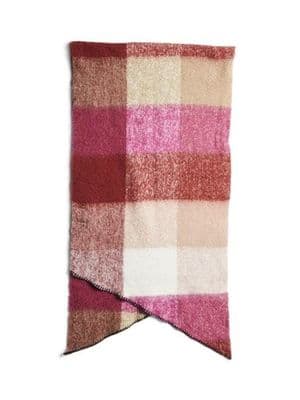 Pieces Nelia Long Scarf | Red Check