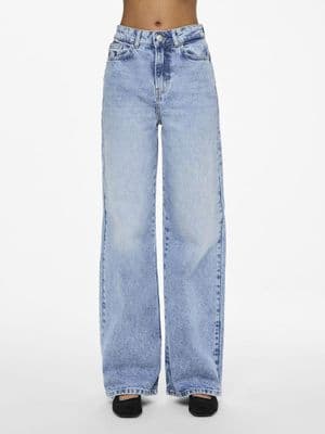 Pieces Selma HW Wide Jeans Wide Jeans | Light Blue