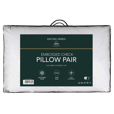 Racing Green  Embossed Check 2PK Pillow