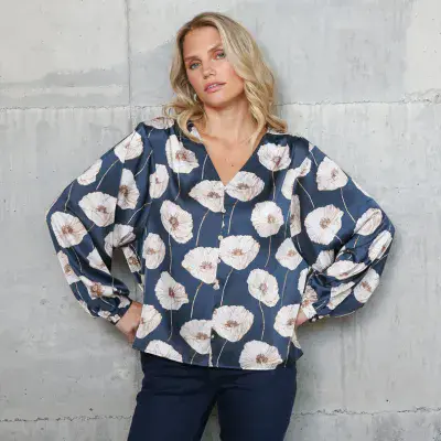 Rant & Rave Dana Blouse | Teal RR42-O30