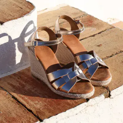 Rant & Rave  Mary Ann  Wedge Sandals | Champagne RRSH-071