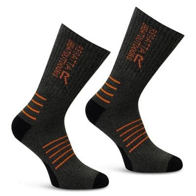 Regatta  Mens 2 Pack Bamboo Sock| Khaki RMH061