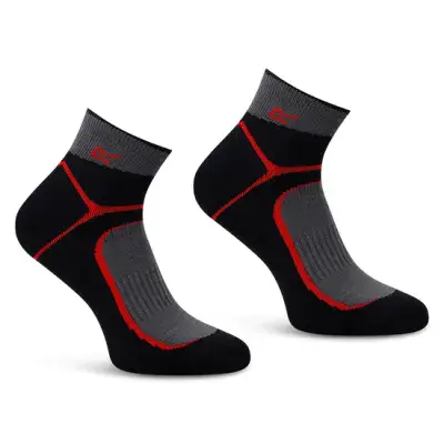 Regatta Merino Trail Socks | Grey/red RMH060