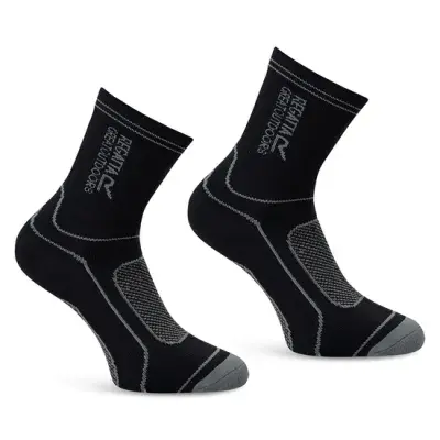 Regatta Unisex Waterproof Sock | Black /grey RUH050