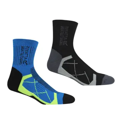 RMH047 Men's 2 Pair Outdoor Active Socks Black