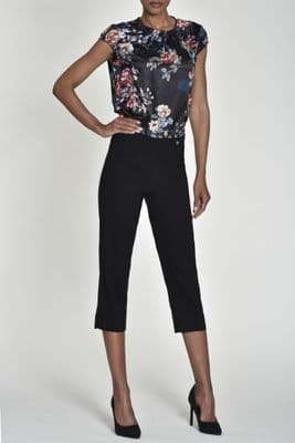 Robell Marie 07 Crop Trousers  Black  51576-5499