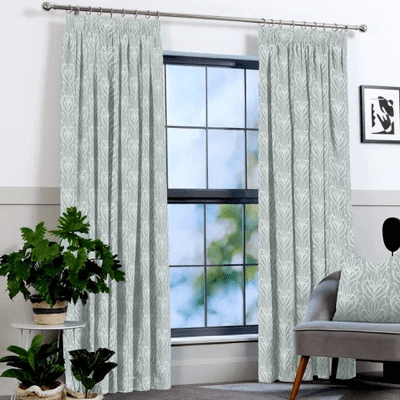 SAVANNAH PENCIL PLEAT CURTAINS Laurel