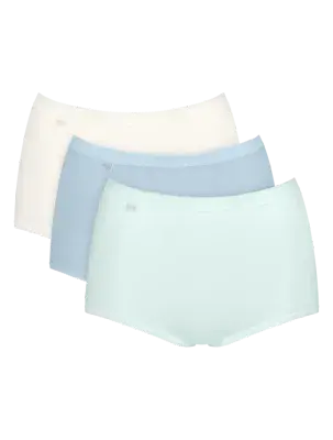 Sloggi 3 Pack Basic Maxi Brief | Mint Green