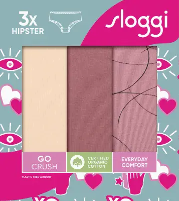 Sloogi Go Crush Hipster 3 Pack  V002 | Multi-colour