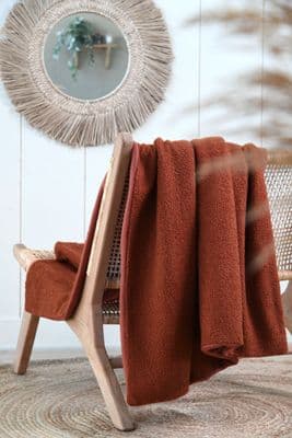 STOF France Paddou Throw 125x150cm| Rust