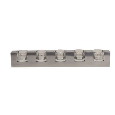 Straits 5 Tealight Holder 40cm  | Silver 33332