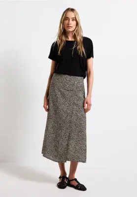 Street One  All Over Print Skirt | Cotton Cream 361724