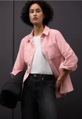Street One Corduroy  Over Shirt | Pink 346163