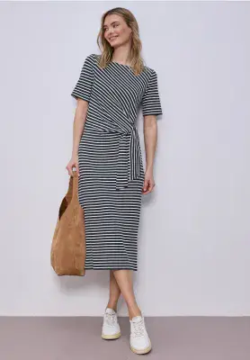 Street One  Knot Jersey Dress | Navy 144801