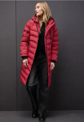 Street One Long Padded Jacket | Red 202126