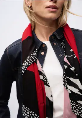 Street One Modal Print Square Scarf | Multi 572944