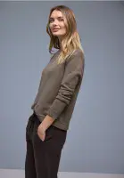 Street One Round Neck Pullover | Mocha 303766