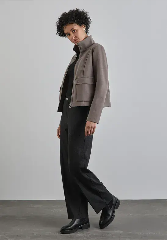 louren ローレン/stand collar short jacket Polo Ralph Lauren Collared Cotton Jacket | Saks Fifth Avenue