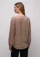 Street One Split Neck Tunic Blouse | Apricot 346320