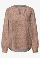 Street One Split Neck Tunic Blouse | Apricot 346320