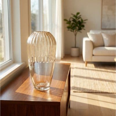 TARA  Amber Glass Vase 30cm | Amber TL313