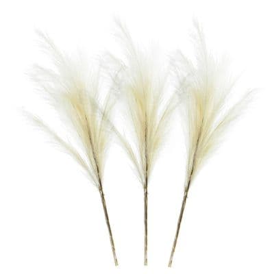 TARA Artificial Pampas Grass Bundle Of 3 80cm | White TL7128