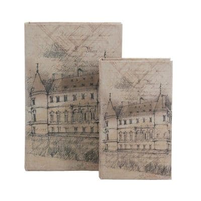 TARA Chateau Rambouillet Decorative Book Box Set Of 2 | TL7150