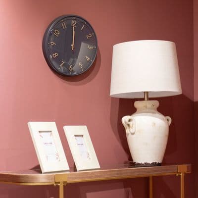 TARA Ember Wall Clock 36cm | Charcoal TL7205