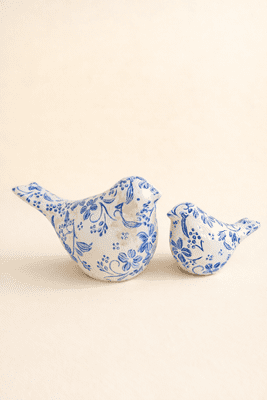 TARA Floral Birds Set Of 2 | Blue TL7296