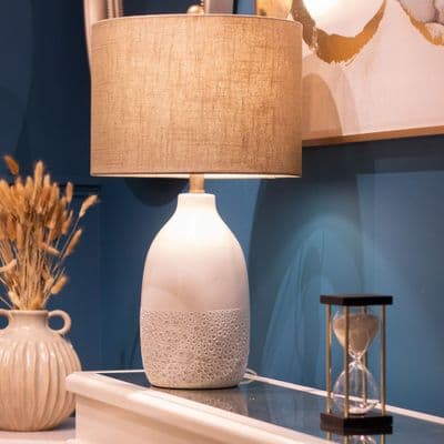 TARA Kaylee Ceramic Table Lamp 64cm | Natural TL 7066