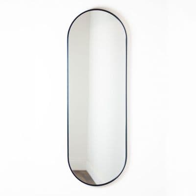 TARA  Modena Pill Shape Wall Mirror 40x120cm  | Black TL7233