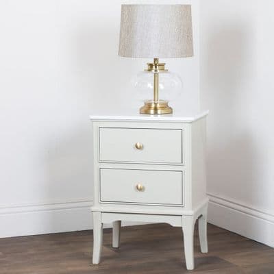 TARA Monroe 2 Drawer Accent Table With Marble Top| Natural TL7221