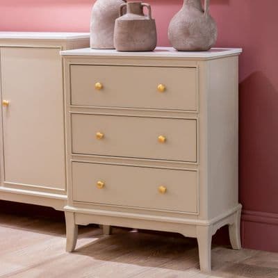 TARA Monroe 3 Drawers Large Locker With Marble Top| Natural TL7226