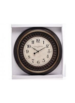 The Grange Collection Metal Effect Clock | Black ZF16