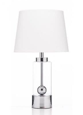 The Grange Collection Silver & Glass Lamp  28x48cm  | Silver LK33
