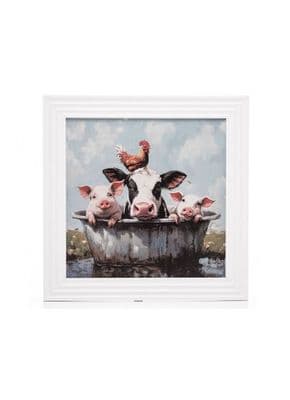 The Stonewall Gallery Farmyard   Picture  Animals 40x40x1.7cm | ZH34