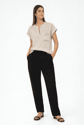 Tiffosi Caminho S/S Blouse | Beige 10064915