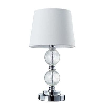 Twin Glass Table Lamp TL6464 Silver