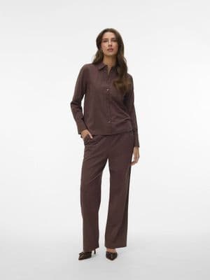 Vero Caia MW Wide Pant  | Chocolate