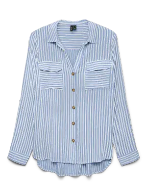 Vero Moda Bumpy L/S Shirt | Blue