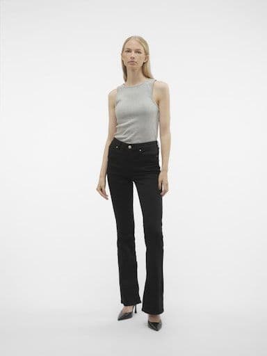 Only Vero Moda Jack And Jones Vero Moda Flash Mr Flared Jeans Black