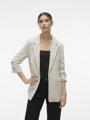 Vero Moda Frida 3/4 Regular Blazer | Oatmeal