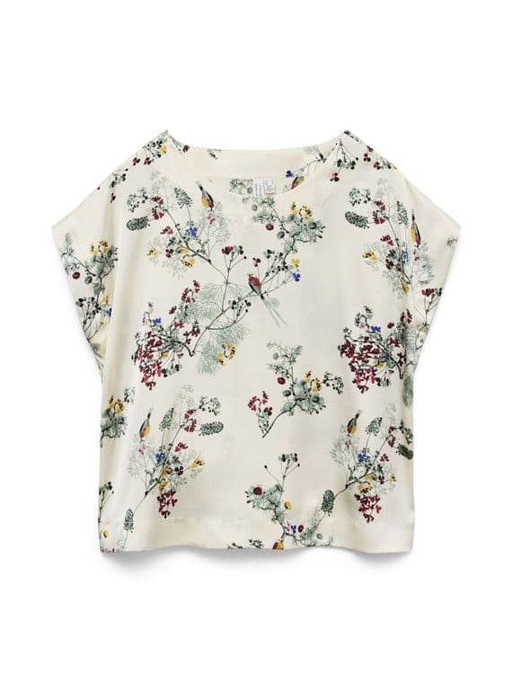 Vero Moda Gytte S/S O-Neck Top  | Birch