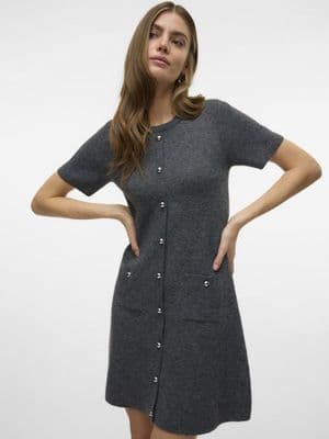 Vero Moda Johanna SS O-Neck Dress | Grey