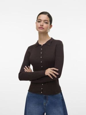 Vero Moda Siri LS Pullover| Chocolate