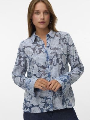 Vero Moda Ulrika LS Shirt | Dark Denim